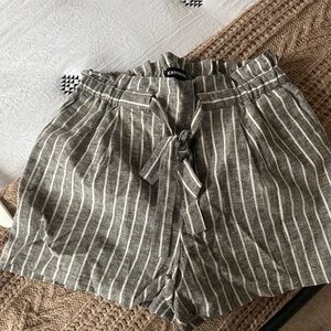 Express High Waist Striped Shorts